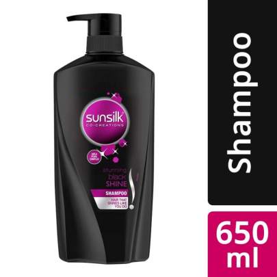 SUNSILK STUNNING BLACK SHINE SHAMPOO 650ML