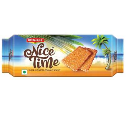 BRITANNIA NICE TIME SUGAR SHOWERED COCONUT BISCUIT 143GM 