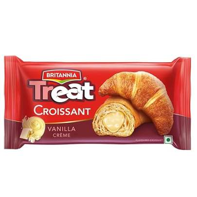 BRITANNIA TREAT CROISSANT STRAWBERRY CAKE 45GM 