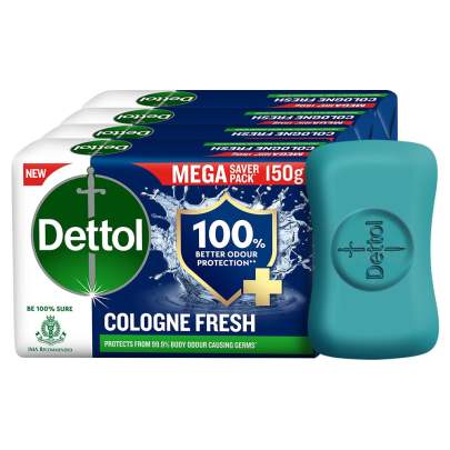 DETTOL COLOGNE FRESH BATHING SOAP  (4 UNITS 600G)