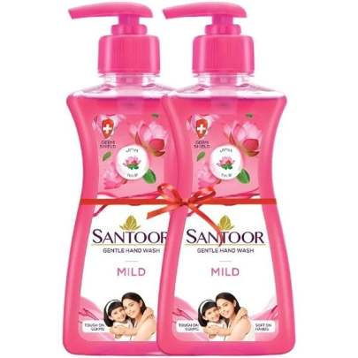 SANTOOR GENTLE HAND WASH MILD  200ML + 200ML FREE 