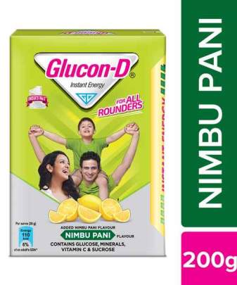 Glucon - d instant enegy nimbu pani 200gm 