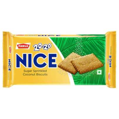 PARLE 20-20 NICE  SUGAR SPRINKLED COCONUT BISCUITS 500GM 