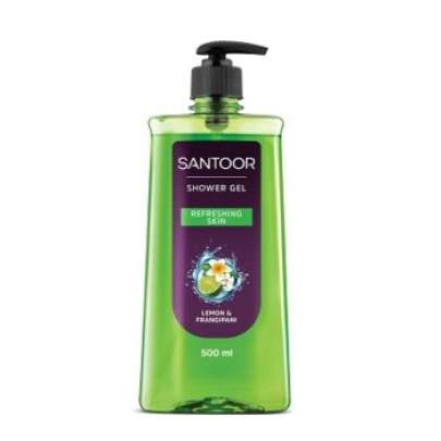 SANTOOR SHOWER GEL REFRESHING SKIN LEMON & FRANGIPANI 500ML