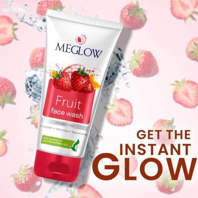 MEGLOW FRUIT FACE WASH 70G