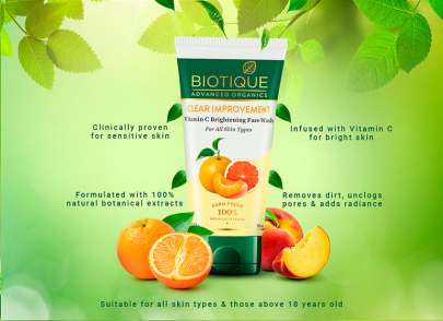 BIOTIQUE ADVANCED ORGANICS CLEAR IMPROVEMENT FACE WASH 150ML