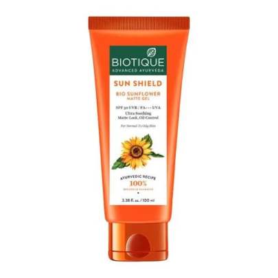 BIOTIQUE ADVANCED AYURVEDA SUN SHIELD SUNFLOWER SUNSCREEN 100ML