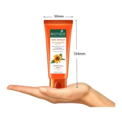 BIOTIQUE AEDVANCED AYURVEDA SUN SHIELD SUNFLOWER SUNSCREEN 50ML
