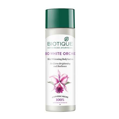 BIOTIQUE ADVANCED AYURVEDA WHITE ORCHID BRIGHTENING BODY LOTION  120ML