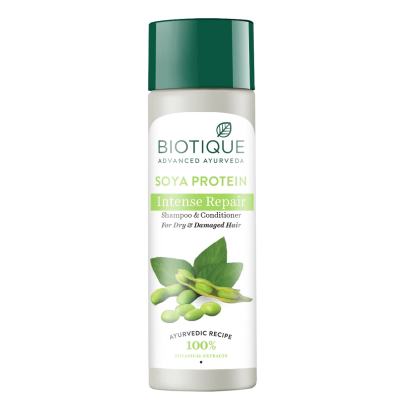 BIOTIQUE ADVANCED AYURVEDA SOYA PROTEIN INTENSE REPAIR SHAMPOO AND CONDITIONER 190ML