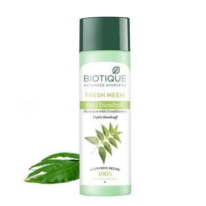 BIOTIQUE ADVANCED AYURVEDA FRESH NEEM ANTI DANDRUFF SHAMPOO AND CONDIITIONER  190ML