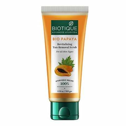 BIOTIQUE ADVANCED AYURVEDA PAPAYA TAN REMOVAL SCRUB 50G 