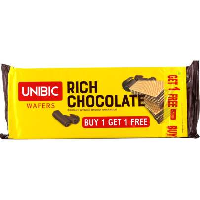 UNIBIC RICH CHOCOLATE FLAVOURED SANDWICH WAFER BISCUIT 75GM 