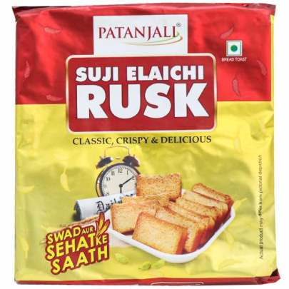 PATANJALI SUJI ELAICHI RUSK TOAST 300GM