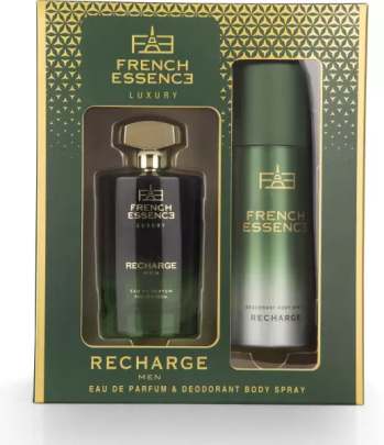 FRENCH ESSENCE LUXURY RECHARGE MEN EAU DE PERFUM  60ML & DEODORANT BODY SPRAY  150ML 