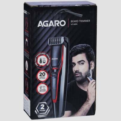 AGARO MT 7001 Beard Trimmer for Men, 45min Runtime, USB Charging, Fast Charge, Rechargeable Battery