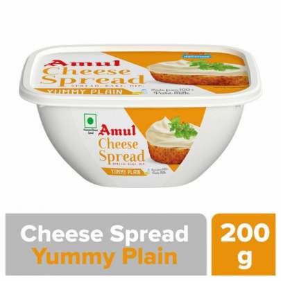 AMUL CHEESE SPREAD PLAIN 24X200 GM