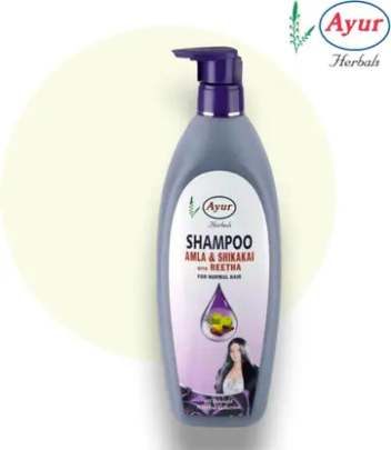 Ayur herbals shampoo Amlaand shikakai with reetha for  normal hair and free Rose water 100ml worth 50 rupees