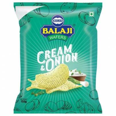 BALAJI WAFERS CREAM ONION WAFERS 155G