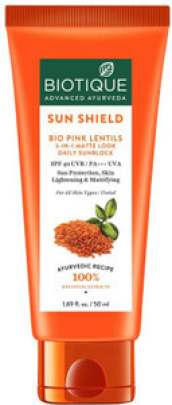 BIOTIQUE, Sun Shield, Pink Lentus face wash, 50ml