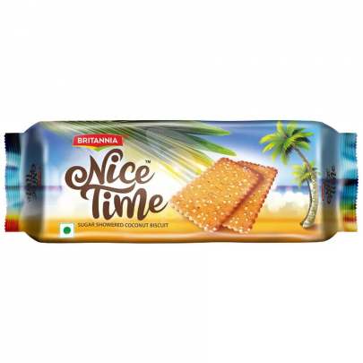 BRITANNIA NICE TIME COCONUT BISCUIT MRP 25