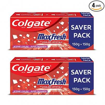 COLGATE MAXFRESH RED TOOTHPASTE 150G+150G