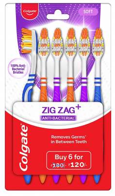 COLGATE ZIGZAG THOOTHBRUSH 6+3  