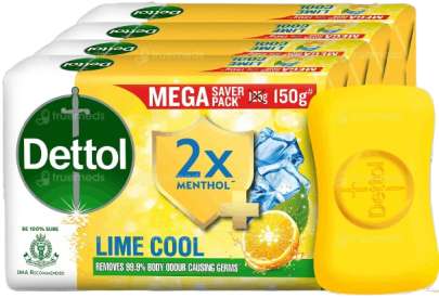 Dettol 2x Menthol Lime Cool Soap 150gm Pack Of 4