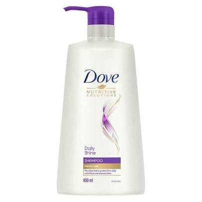 Dove Daily Shine, Shampoo, 340ml, for Damaged or Frizzy Hair, Mild Daily Shampoo, makes Hair Soft, Shiny And Smooth, for Men & Women
