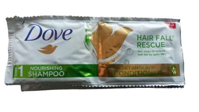 Dove Hair fall rescue bio-protein care 2 steps to reduce hair fall by upto 98% Shampoo , ( 5.5 ml + 5.5 ml ) With 8 pcs