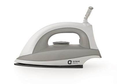 Orient Electric Fabrimate 1000 Watt Premium Dry Iron for clothes with American Heritage Coated Non Stick Soleplate | Silver Layered Thermostat for Bet