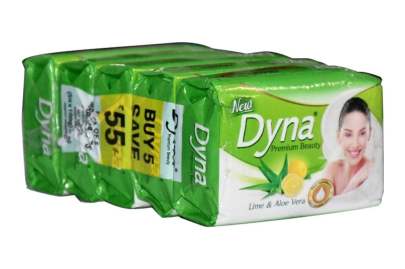 Dyna Premium Beauty Lime & Aloe Vera Soap, 5 pices x 45g