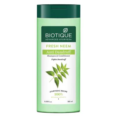 biotique Fresh Neem Anti Dandruff Shampoo & Conditioner  180ml