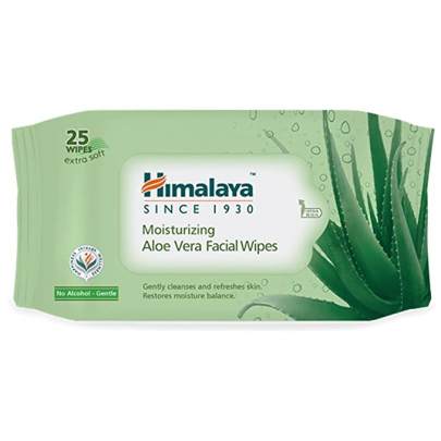 HIMALAYA MOISTURIZING ALOEVERA FACIAL WIPES 25S