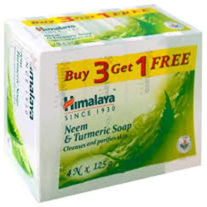 HIMALAYA NEEM AND TURMERIC SOAP 125G BUY 3GET 1