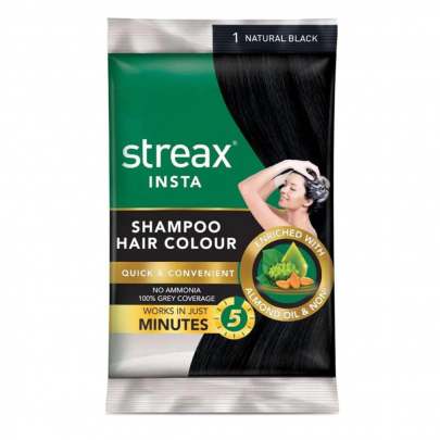 HRI STREAX COLOUR SHAMPOO BLACK MRP 20