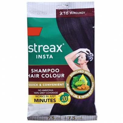 HRI STREAX COLOUR  SHAMPOO BURGUNDY MRP 20