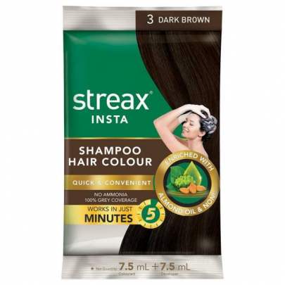 HRI STREAX COLOUR  SHAMPOO DARK BROWN MRP 20