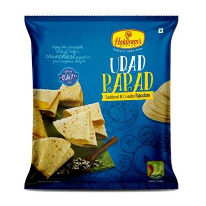 Haldiram's Nagpur Udad Papad Traditional & Crunchy Papadum, 200g