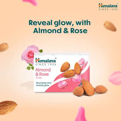 Himalaya Herbals Soap, Almond and Rose,(4+1)*125g