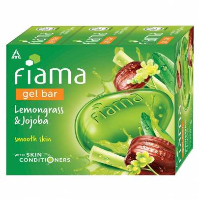 ITC FIAMA LEMONGRASS AND JOJOBA SMOOTH SKIN GEL BAR 125G X 3
