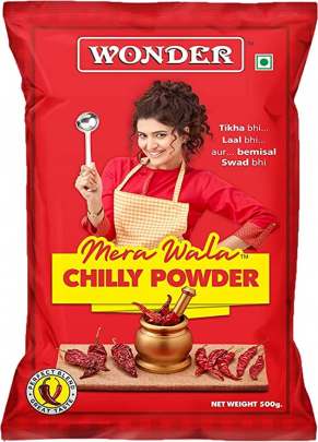 J.P  FOODS WONDER CHILLY POWDER 500GM