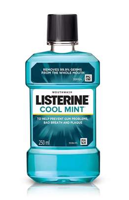 JOHNSONS LISTERINE COOL MINT MOUTHWASH 250ML
