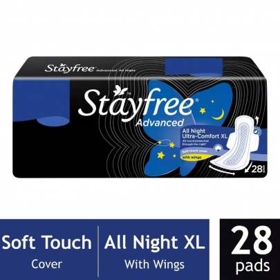 JOHNSONS STAYFREE ADVANCED ALL NIGHT ULTRA - COMFORT XL 28PADS