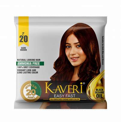 KAVERI EASY FAST DARK BROWN  MRP 20
