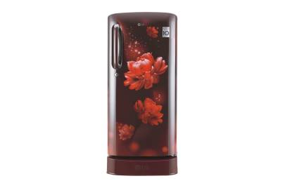 LG 190L Single Door Refrigerator with Smart Inverter Compressor in Scarlet Charm Color Model GL-D201ASCY