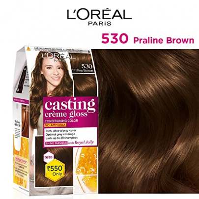 LOREAL CASTING CREAM GLOSS 5.30 PRALINE BROWN MRP 550