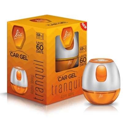 Lia Car Gel - Alpine Valley, Tranquil, Lasts 60 Days, Eliminates Odour, Refreshing Fragrance, 45 g