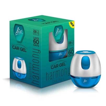 Lia Car Gel - Sea Shore, Lasts 60 Days, Eliminates Odour, Refreshing Fragrance, 45 g