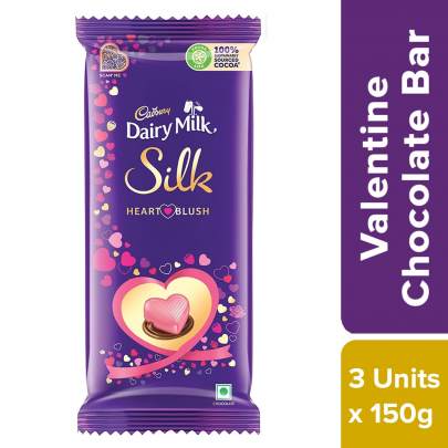 MONDELEZ CADBURY DAIRY MILK SILK HEART BLUSH 150G